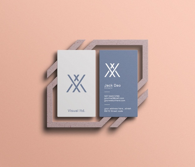 Minimal business card mockup