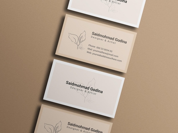 Minimal business card mockup