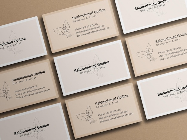 Minimal business card mockup