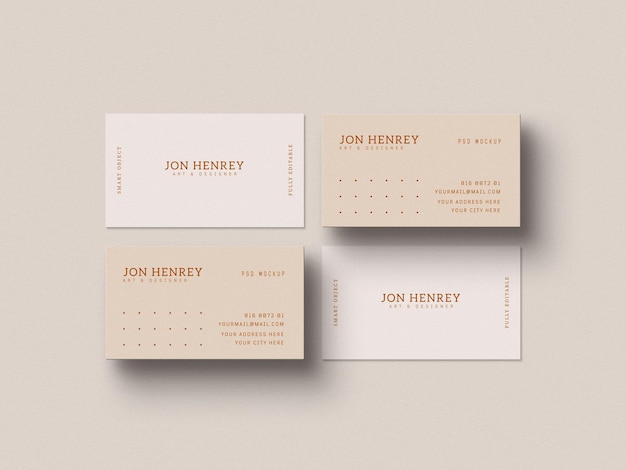 Minimal business card mockup