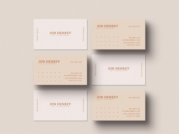 minimal business card mockup