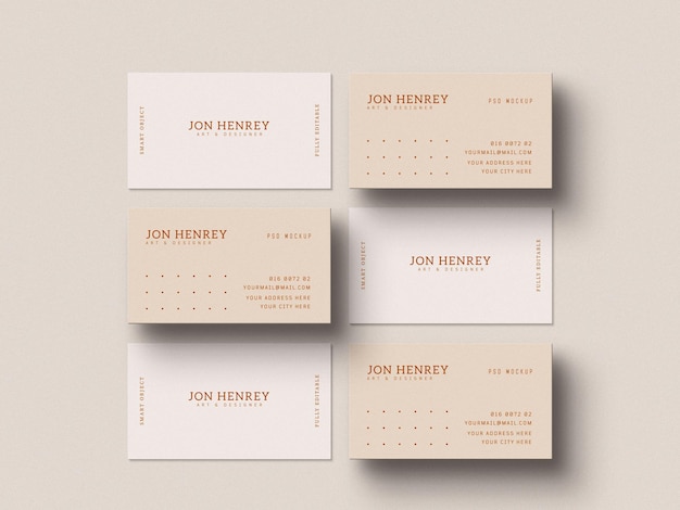 Minimal business card mockup