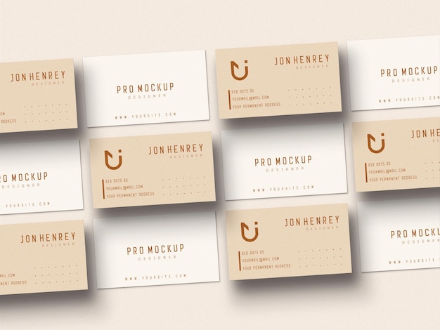 Minimal business card mockup