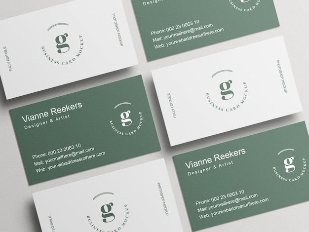 PSD minimal business card mockup