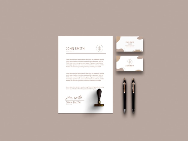 Minimal business card mockup