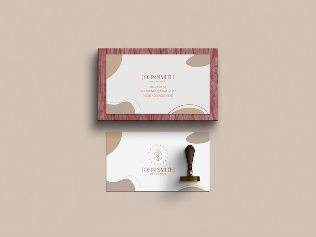 PSD minimal business card mockup