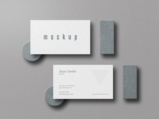 Mockup minimo di biglietti da visita