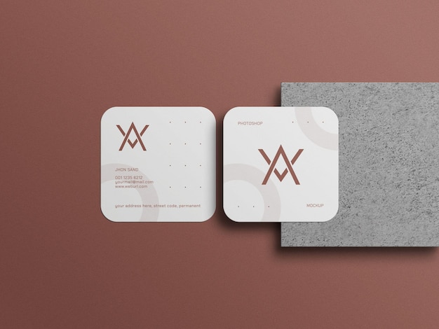 Minimal business cards mockup