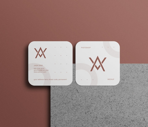 Minimal business cards mockup