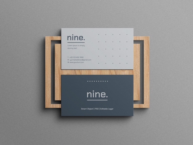 Minimal business cards mockup