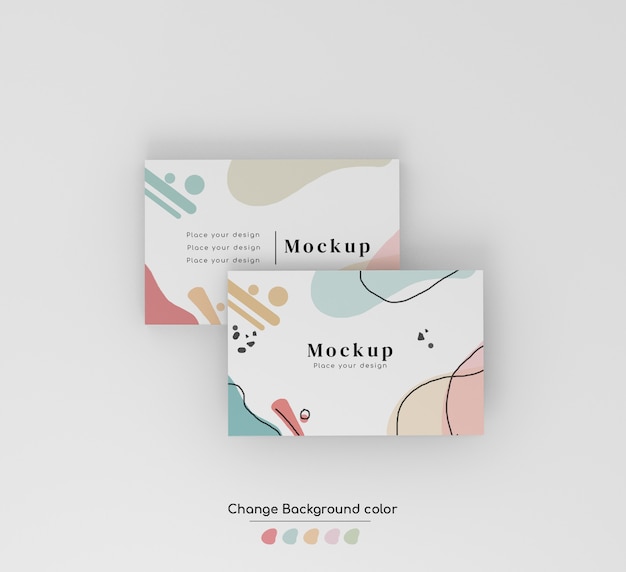 PSD minimal business overlaying visiting card mockup