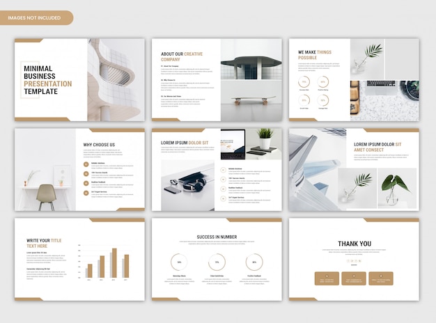 PSD 最小限のビジネスプレゼンテーション企業スライダーテンプレート