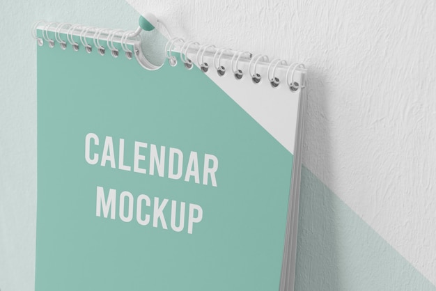 Composizione minima di mock-up del calendario