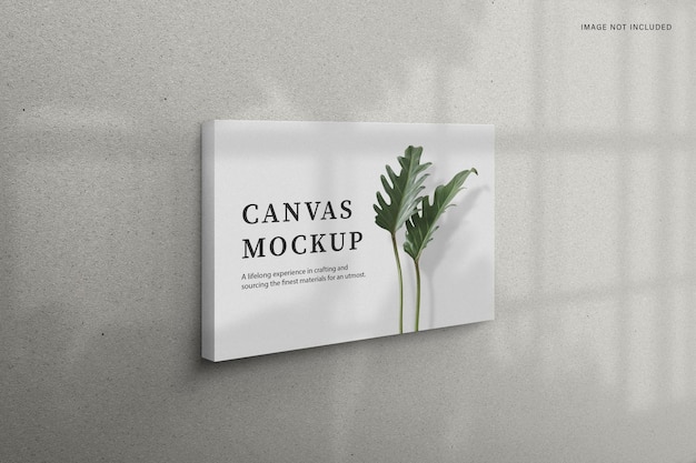 Mockup di tela minimale appeso al muro