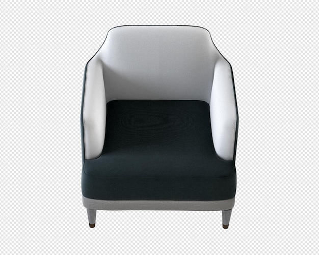 Minimal chair in 3d rendering isolated