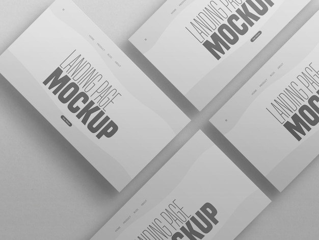 แบบจำลองเว็บไซต์หน้า Landing Page ที่เรียบง่ายและสะอาดตา