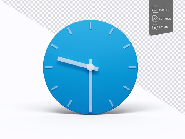 Minimal Clock Time 0930 O39Clock Or Nine Thirty On White Background 3d Illustration