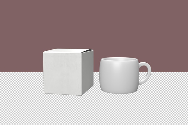 Minimal coffee mugs with box