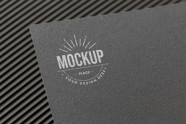 Minimal composition with company branding card mock-up