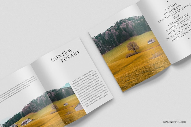 Mockup di modello di rivista contemporanea minimale