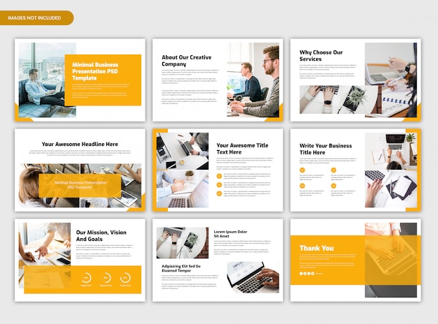 Minimal corporate business presentation and startup project overview  template