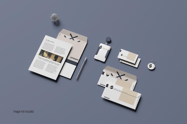 Minimal corporate stationery mockup