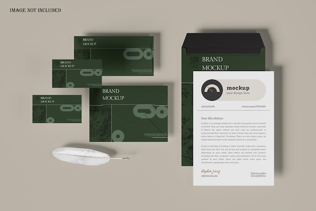 Minimal corporate stationery mockup