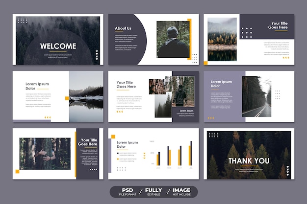 PSD minimal creative presentations design