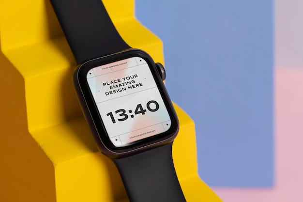 Minimal device mockup with soft monochrome color