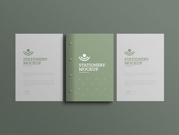 Documento minimo con mockup di carta intestata