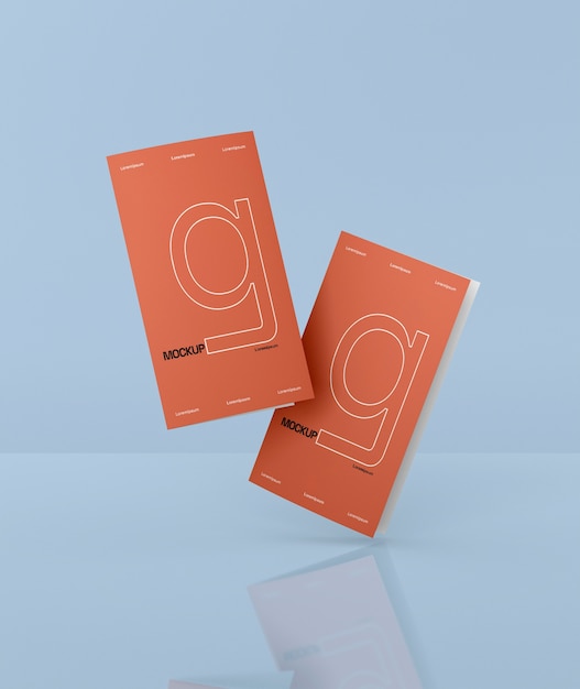 PSD mockup di brochure doppia minima