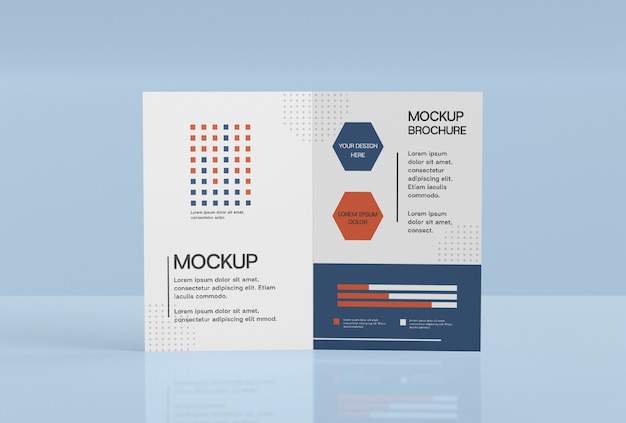 PSD minimal double sided brochure mockup