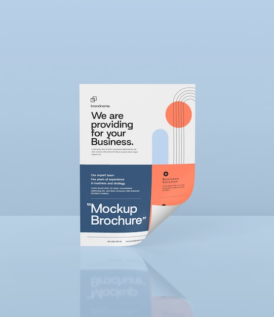 minimal double sided brochure mockup