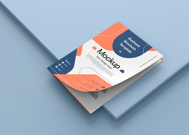 PSD minimal double sided brochure mockup