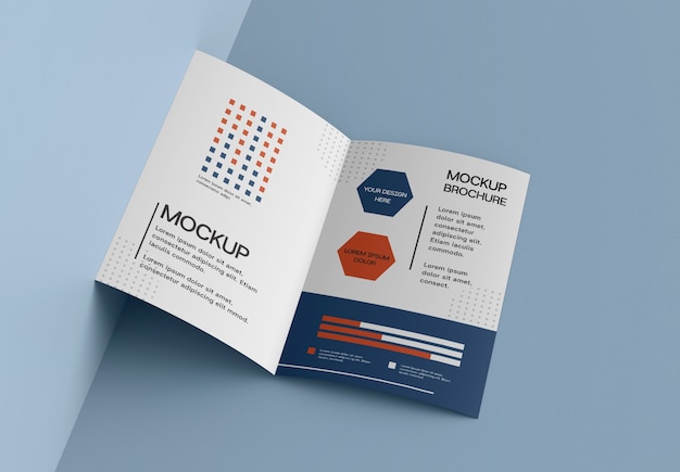 Minimal double sided brochure mockup