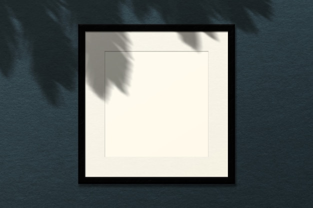 Minimal empty square white frame picture mock up