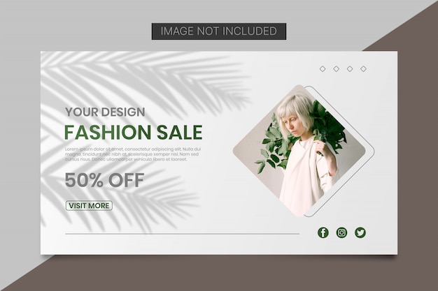 Minimal fashion sale banner