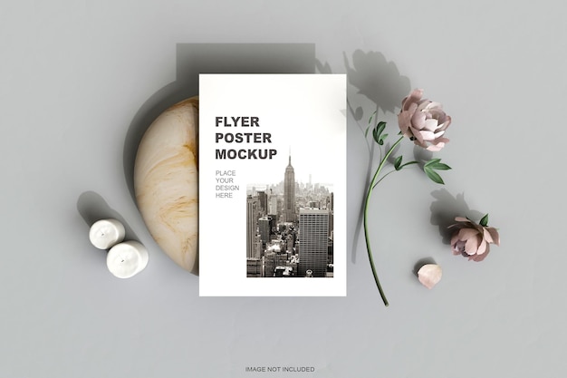 PSD minimal flyer poster mockup