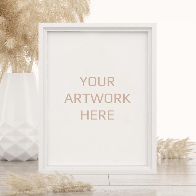 minimal Frame mockup with white background