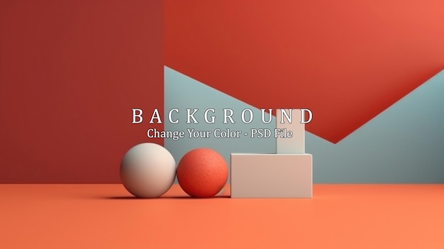 PSD minimal geometric background simple shapes with trendy gradients generative ai