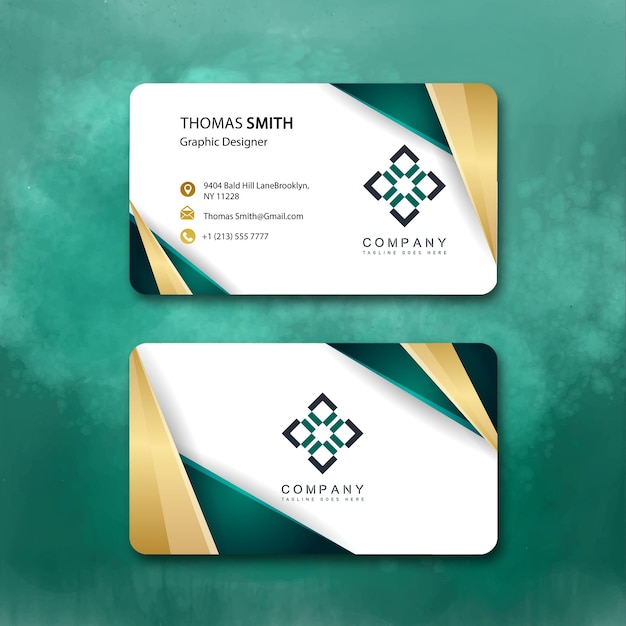 Minimal golden business card template