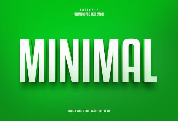 Minimal green fully editable psd text effect