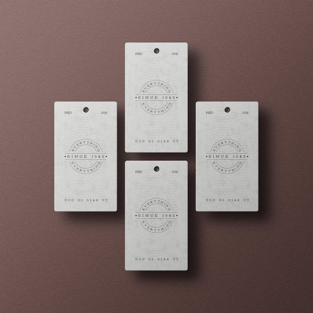 Minimal hanging price tag mockup