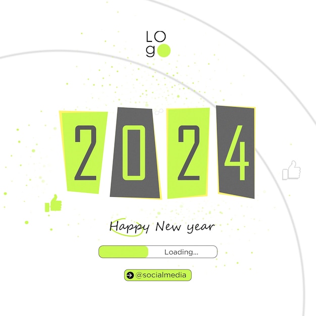 Premium PSD Minimal Happy new year design Countdown to 2024 Feliz Ano