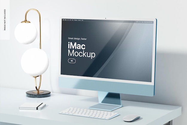 最小限のiMacモックアップの視点