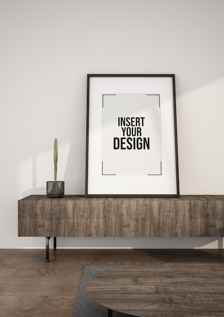 Minimal interior with frame