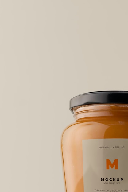 PSD minimal jar labeling mockup