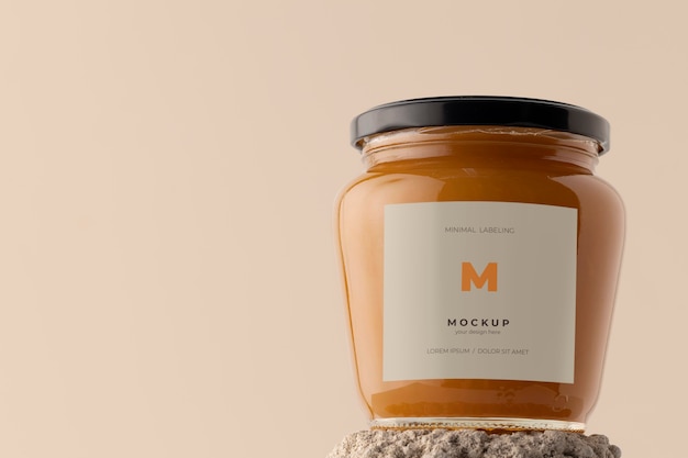 PSD minimal jar labeling mockup