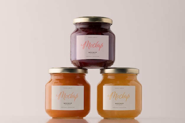 PSD minimal jar labeling mockup