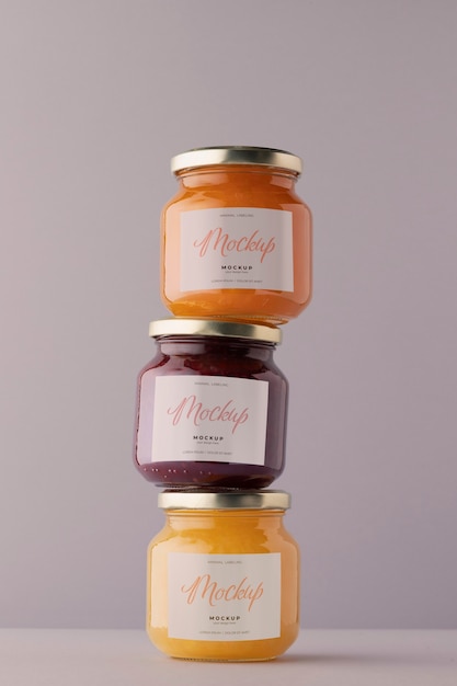 PSD minimal jar labeling mockup